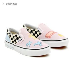 Toddler Vans x Skateistan Classic Slip-On Shoes | Pale pink sz 8